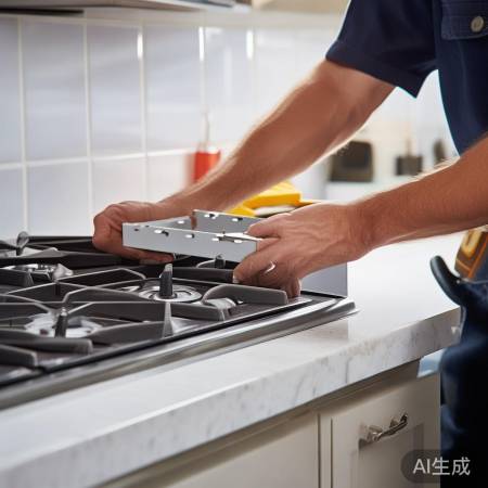 安装燃气灶支架，稳固固定