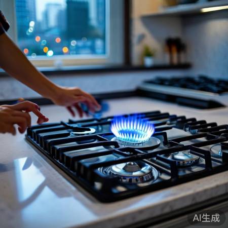 燃气灶工作正常，安装成功