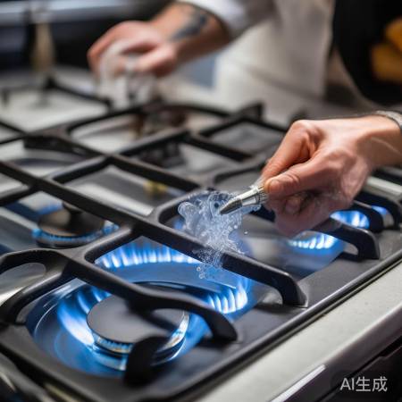 燃气灶检查：火焰稳定，无泄漏