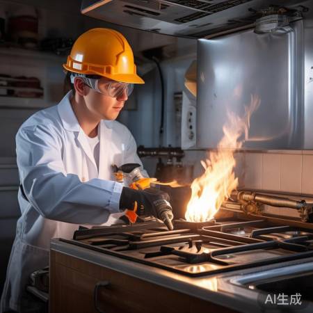 检查燃气连接，测试火焰稳定性