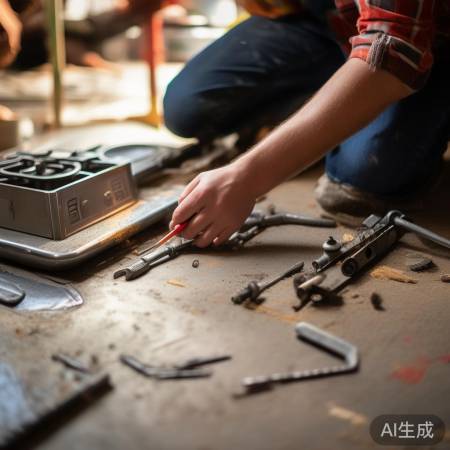 固定灶台,注意螺丝力度