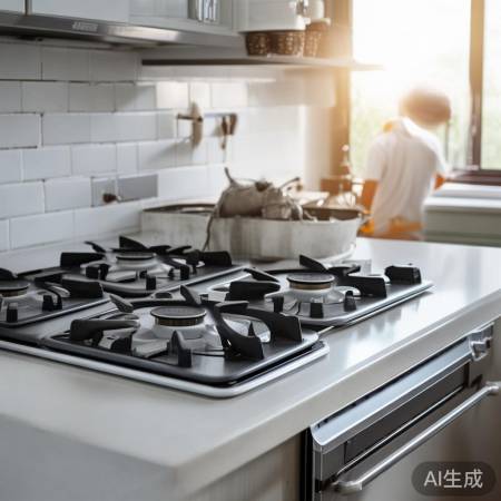 确定燃气灶稳固安装位置